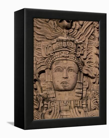 Hotel Mayan Palace, Mayan Sculpture, Puerto Vallarta, Mexico-Walter Bibikow-Framed Premier Image Canvas