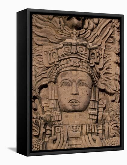 Hotel Mayan Palace, Mayan Sculpture, Puerto Vallarta, Mexico-Walter Bibikow-Framed Premier Image Canvas