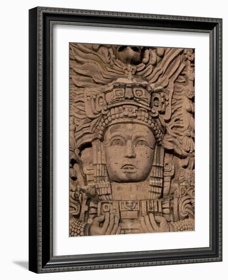 Hotel Mayan Palace, Mayan Sculpture, Puerto Vallarta, Mexico-Walter Bibikow-Framed Photographic Print