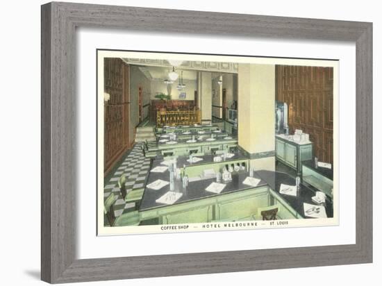 Hotel Melbourne Coffee Shop, St. Louis-null-Framed Art Print