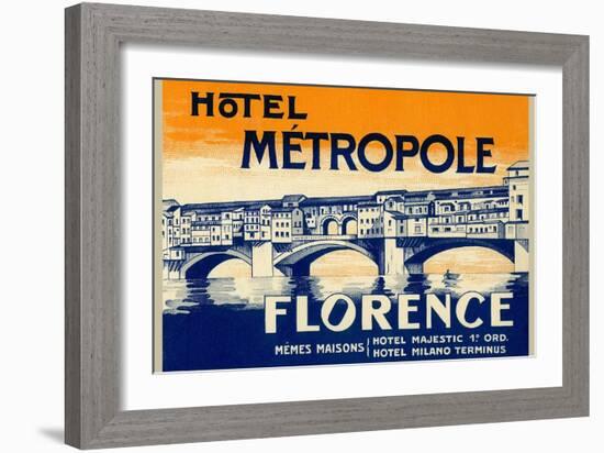 Hotel Metropole, Florence, Italy-null-Framed Art Print