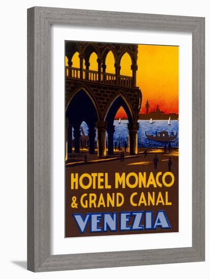 Hotel Monaco and Grand Canal-null-Framed Art Print