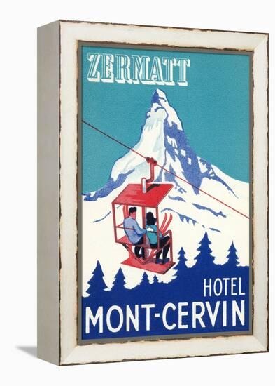 Hotel Mont-Cervin, Ski Lift Poster-null-Framed Stretched Canvas