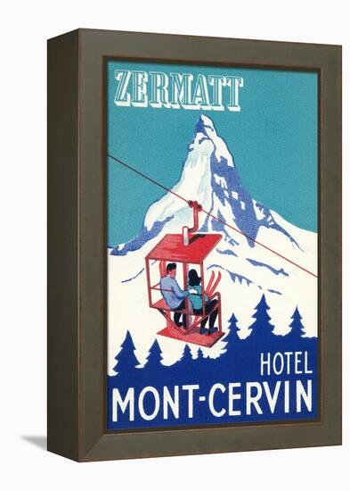 Hotel Mont-Cervin, Ski Lift Poster-null-Framed Stretched Canvas
