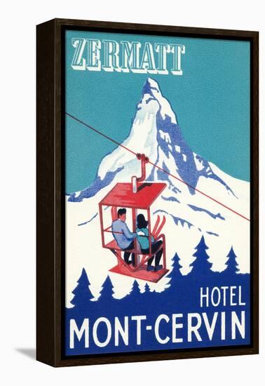 Hotel Mont-Cervin, Ski Lift Poster-null-Framed Stretched Canvas