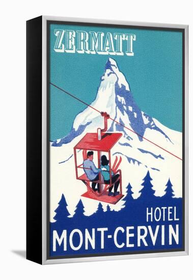 Hotel Mont-Cervin, Ski Lift Poster-null-Framed Stretched Canvas