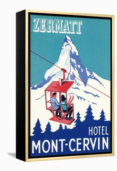 Hotel Mont-Cervin, Ski Lift Poster-null-Framed Stretched Canvas