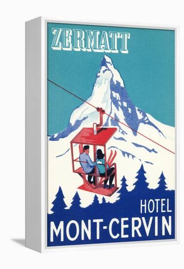 Hotel Mont-Cervin, Ski Lift Poster-null-Framed Stretched Canvas