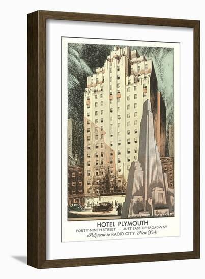 Hotel Plymouth, New York City-null-Framed Art Print