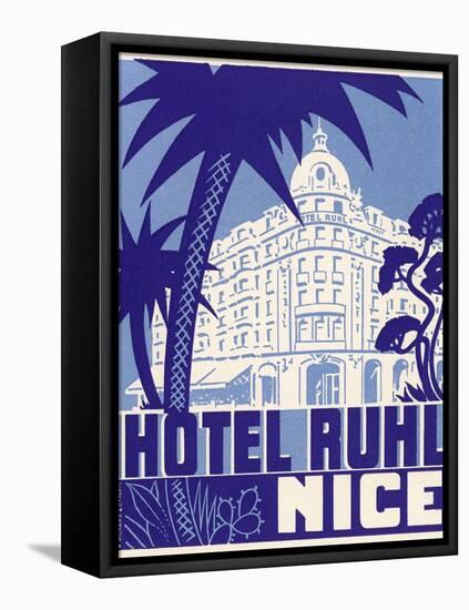 Hotel Ruhl Nice Luggage Label-null-Framed Premier Image Canvas