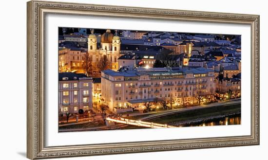 Hotel Sacher on the Salzach River, Salzburg, Austria, Europe-Hans-Peter Merten-Framed Photographic Print