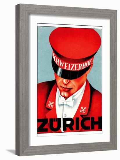 Hotel Schweizerhof Zurich Switzerland?-Vintage Lavoie-Framed Giclee Print