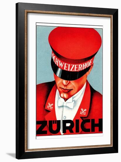 Hotel Schweizerhof Zurich Switzerland?-Vintage Lavoie-Framed Giclee Print