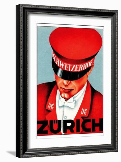 Hotel Schweizerhof Zurich Switzerland?-Vintage Lavoie-Framed Giclee Print