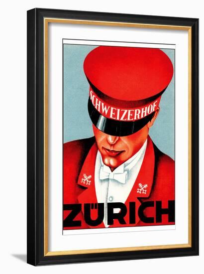 Hotel Schweizerhof Zurich Switzerland?-Vintage Lavoie-Framed Giclee Print