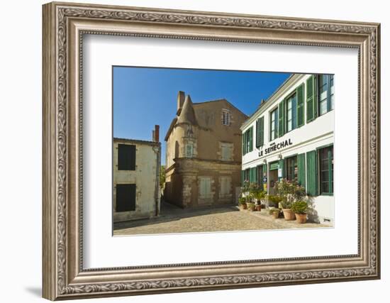 Hotel Senechal on Rue Gambetta in the island's principal western town. Ars en Re, Ile de Re, Charen-Robert Francis-Framed Photographic Print