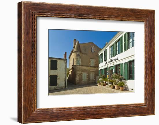 Hotel Senechal on Rue Gambetta in the island's principal western town. Ars en Re, Ile de Re, Charen-Robert Francis-Framed Photographic Print