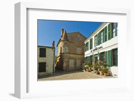 Hotel Senechal on Rue Gambetta in the island's principal western town. Ars en Re, Ile de Re, Charen-Robert Francis-Framed Photographic Print