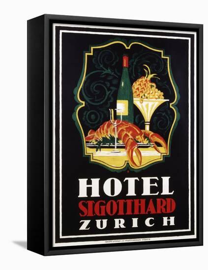 Hotel St. Gotthard Zurich Poster-Otto Baumberger-Framed Premier Image Canvas