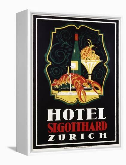 Hotel St. Gotthard Zurich Poster-Otto Baumberger-Framed Premier Image Canvas