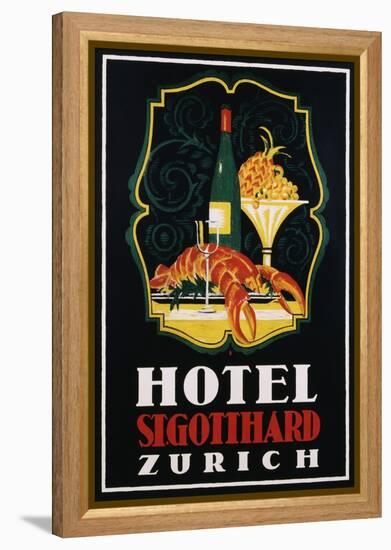 Hotel St. Gotthard Zurich Poster-Otto Baumberger-Framed Premier Image Canvas