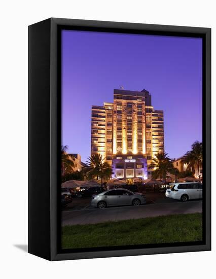 Hotel 'The Tides' at Dusk, Ocean Drive, Miami South Beach, Art Deco District, Florida, Usa-Axel Schmies-Framed Premier Image Canvas