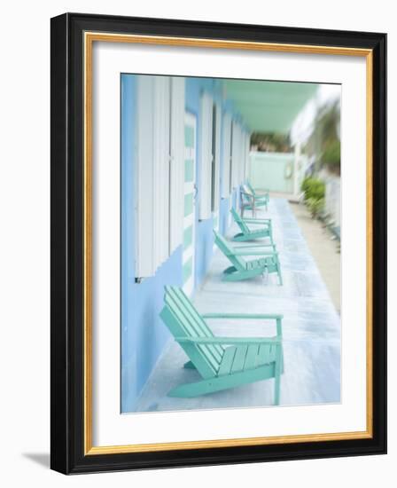 Hotel Verandah, Caye Caulker, Belize-Russell Young-Framed Photographic Print