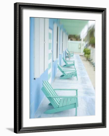 Hotel Verandah, Caye Caulker, Belize-Russell Young-Framed Photographic Print