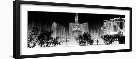 Hotels in a City Lit Up at Night, the Strip, Las Vegas, Nevada, USA-null-Framed Photographic Print