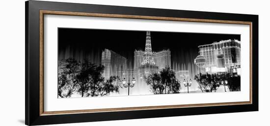 Hotels in a City Lit Up at Night, the Strip, Las Vegas, Nevada, USA-null-Framed Photographic Print