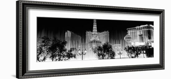 Hotels in a City Lit Up at Night, the Strip, Las Vegas, Nevada, USA-null-Framed Photographic Print