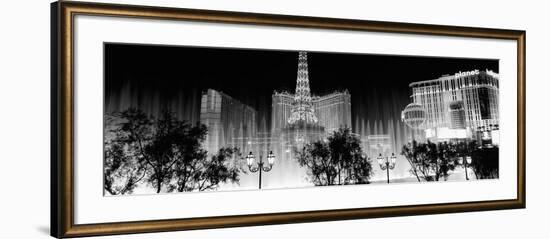 Hotels in a City Lit Up at Night, the Strip, Las Vegas, Nevada, USA-null-Framed Photographic Print