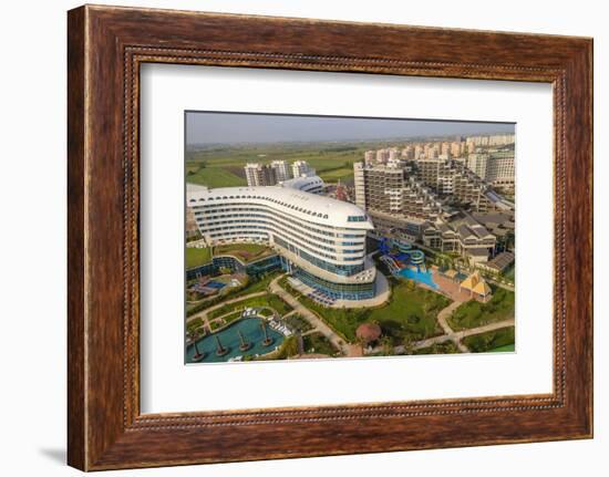 Hotels in Lara Beach, Aerial, Antalya, Turkey-Ali Kabas-Framed Photographic Print