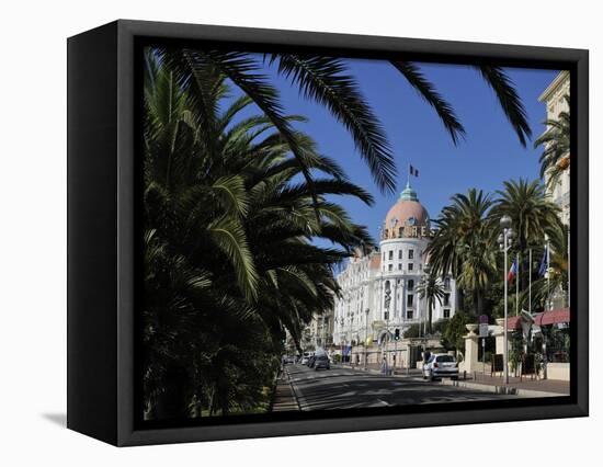 Hotels Lining Promenade Des Anglais, Nice, Alpes Maritimes, Provence, Cote D'Azur, French Riviera, -Peter Richardson-Framed Premier Image Canvas