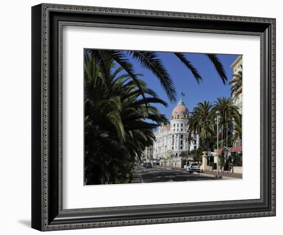 Hotels Lining Promenade Des Anglais, Nice, Alpes Maritimes, Provence, Cote D'Azur, French Riviera, -Peter Richardson-Framed Photographic Print