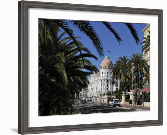 Hotels Lining Promenade Des Anglais, Nice, Alpes Maritimes, Provence, Cote D'Azur, French Riviera, -Peter Richardson-Framed Photographic Print