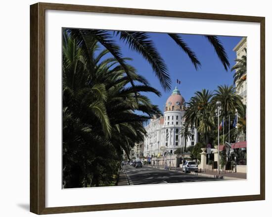 Hotels Lining Promenade Des Anglais, Nice, Alpes Maritimes, Provence, Cote D'Azur, French Riviera, -Peter Richardson-Framed Photographic Print