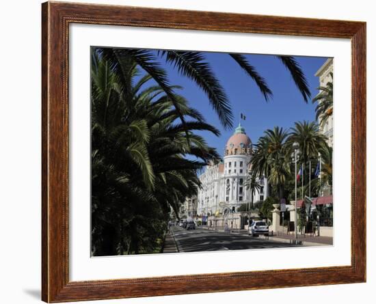 Hotels Lining Promenade Des Anglais, Nice, Alpes Maritimes, Provence, Cote D'Azur, French Riviera, -Peter Richardson-Framed Photographic Print