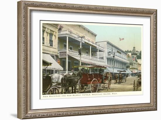 Hotels, Mackinac Island, Michigan-null-Framed Art Print