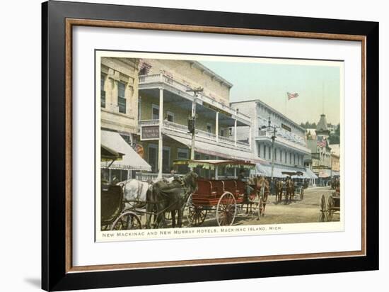 Hotels, Mackinac Island, Michigan-null-Framed Art Print