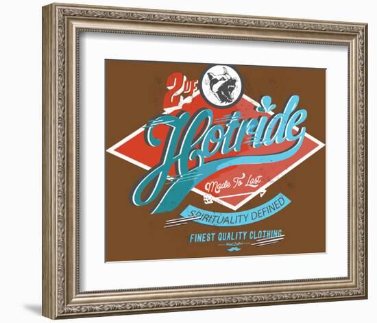 Hotride Retro Race Poster-null-Framed Art Print