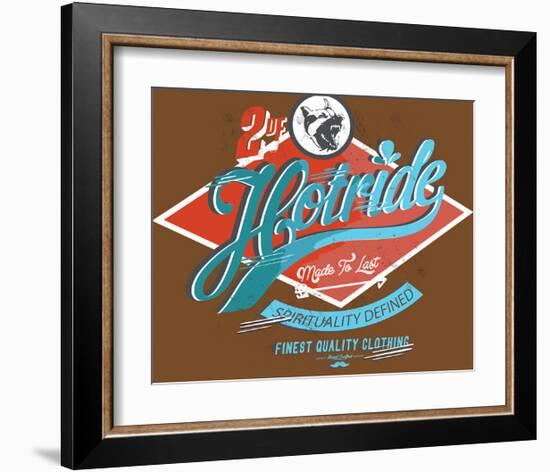 Hotride Retro Race Poster-null-Framed Art Print