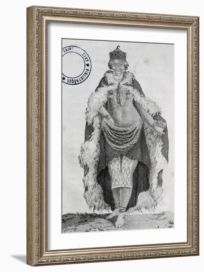 Hottentot Man, Engraving from Travels into Interior of Africa Via Cape of Good Hope-Francois Le Vaillant-Framed Giclee Print