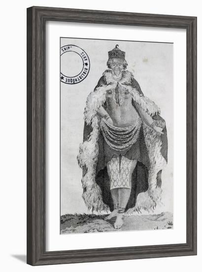 Hottentot Man, Engraving from Travels into Interior of Africa Via Cape of Good Hope-Francois Le Vaillant-Framed Giclee Print