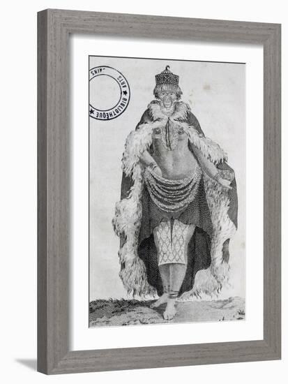 Hottentot Man, Engraving from Travels into Interior of Africa Via Cape of Good Hope-Francois Le Vaillant-Framed Giclee Print