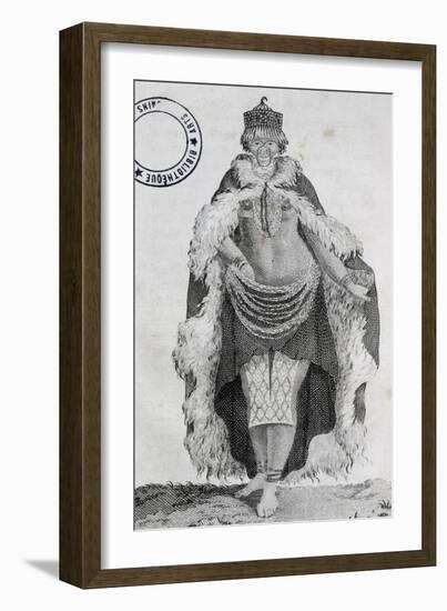 Hottentot Man, Engraving from Travels into Interior of Africa Via Cape of Good Hope-Francois Le Vaillant-Framed Giclee Print