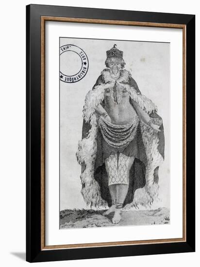 Hottentot Man, Engraving from Travels into Interior of Africa Via Cape of Good Hope-Francois Le Vaillant-Framed Giclee Print