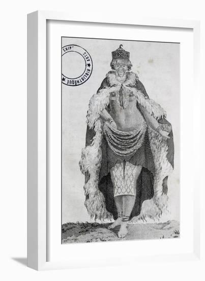 Hottentot Man, Engraving from Travels into Interior of Africa Via Cape of Good Hope-Francois Le Vaillant-Framed Giclee Print