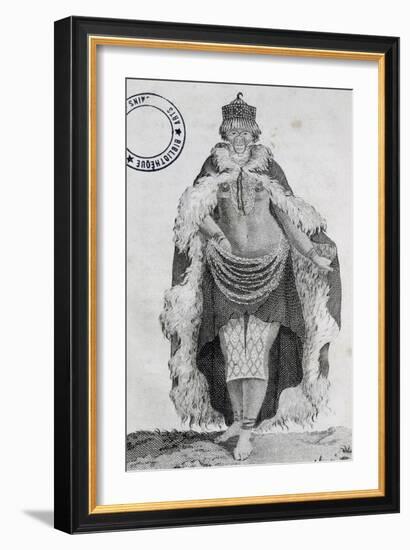 Hottentot Man, Engraving from Travels into Interior of Africa Via Cape of Good Hope-Francois Le Vaillant-Framed Giclee Print