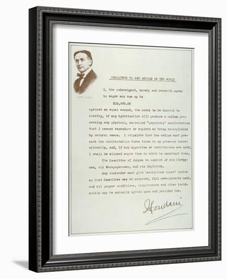 Houdini's Challenge to Any Medium in the World (Print)-null-Framed Giclee Print